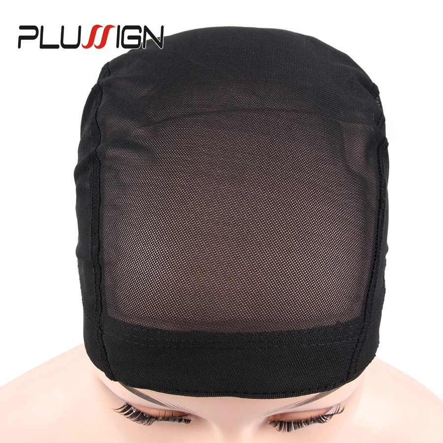 Plussign, 12 шт./партия, спандекс, сетка, купол, парик, шапка для изготовления, парик, без клея, плетение, шапка, парик, сетка с эластичной лентой для женщин, девушек
