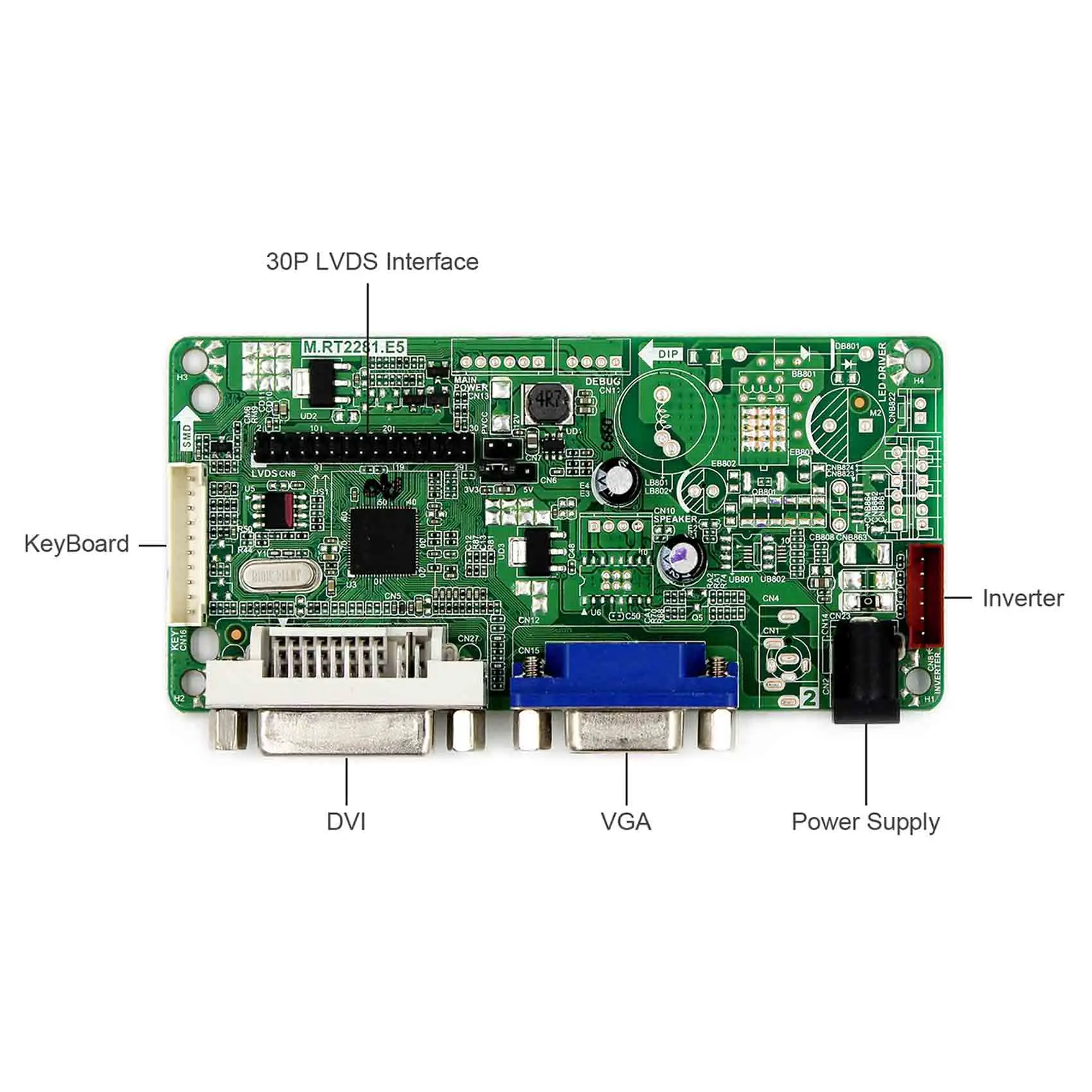 DVI VGA LCD плата контроллера для 17 1 дюймов 1440x900 B170PW04 B170PW07 2CCFL | Электроника