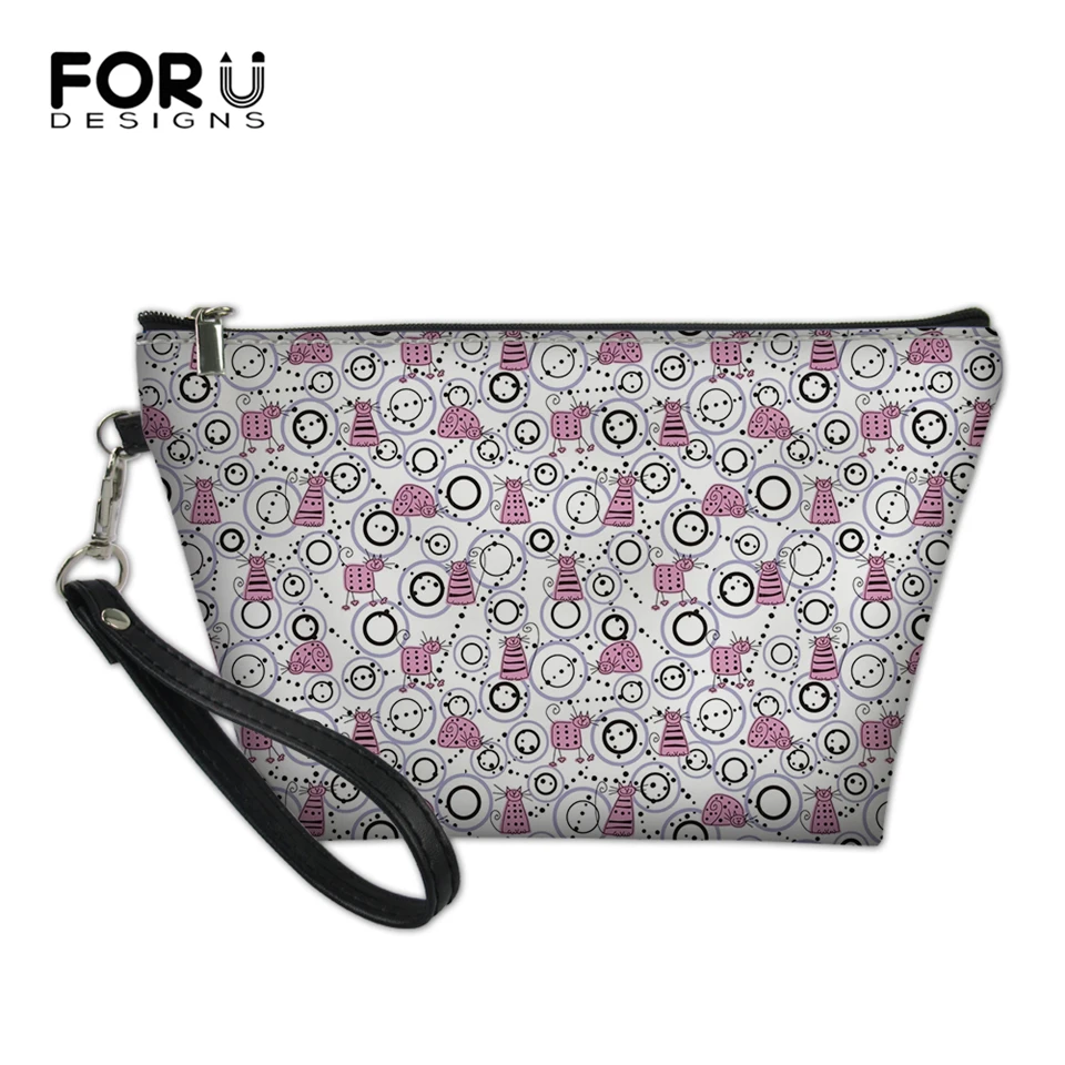Женская косметичка FORUDESIGNS для макияжа с мультяшным медведем рисунок