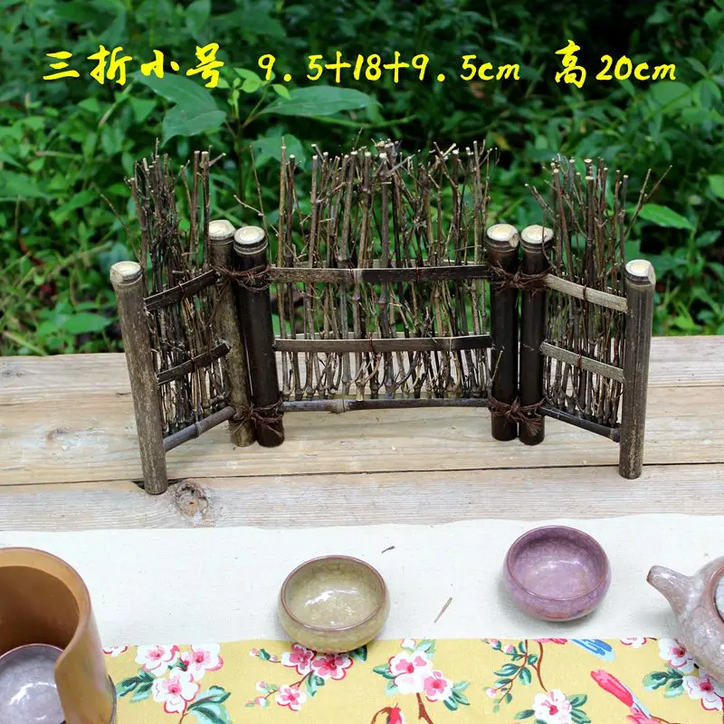 Бамбуковый тканый бамбуковый забор с нулевым экраном маленькое украшение для