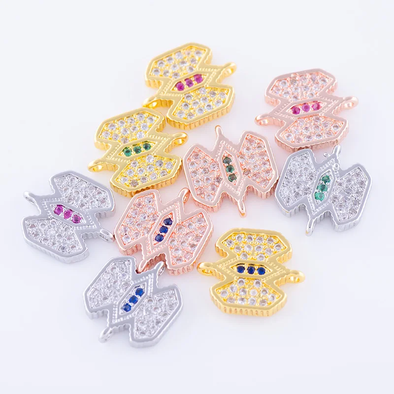 Бусины для браслета с микрозакрепкой из циркона|charm connectors|connectors for braceletsjewelry findings |