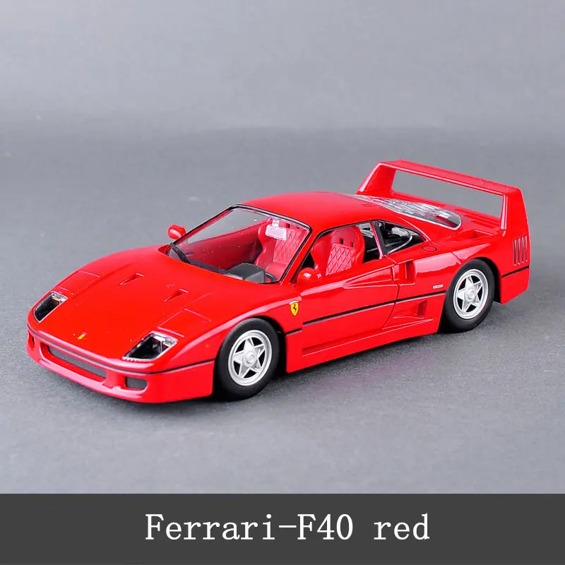 F40 Bbuargo Ferrari 1:24 имитация сплава супер Игрушечная модель автомобиля 34 стиля для с управлением на рулевом колесе переднее рулевое колесо игрушечный автомобиль - Цвет: F40