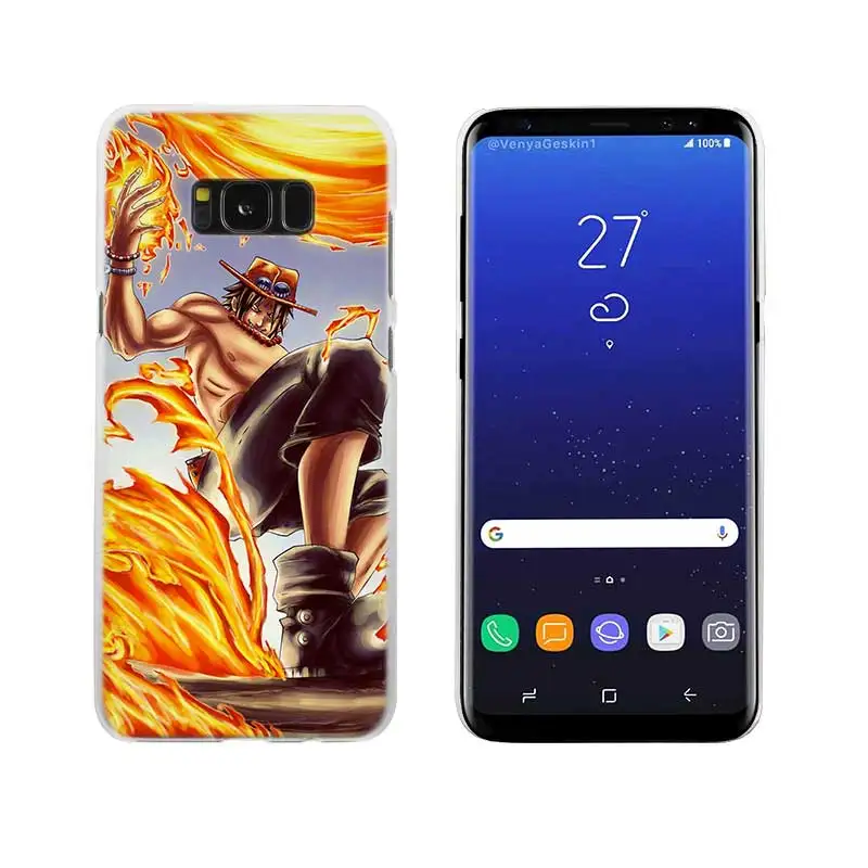 Sheli Аниме one piece прозрачный Note 10 9 pro Жесткий чехол для samsung Galaxy S4 S5 S6 S7 S8 S9 Mini Plus Edge s10 lite - Цвет: 07
