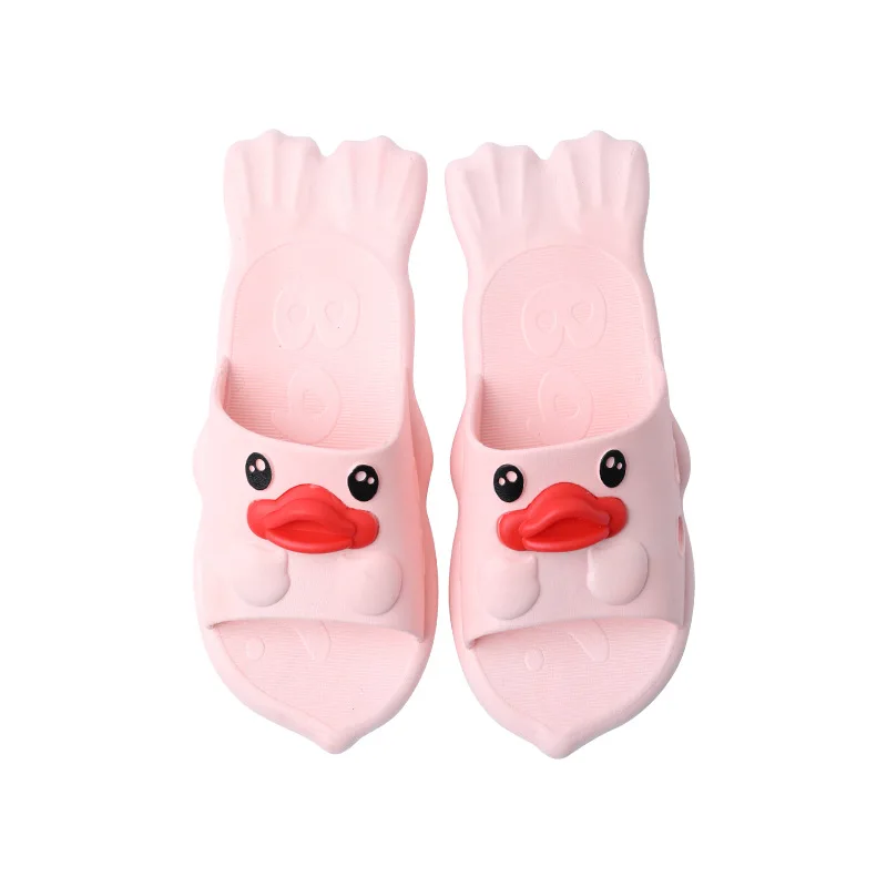 

Summer Cartoon Little Yellow Women Slippers Trend Non-slip Bathroom Slippers Indoors Women Flat Slides