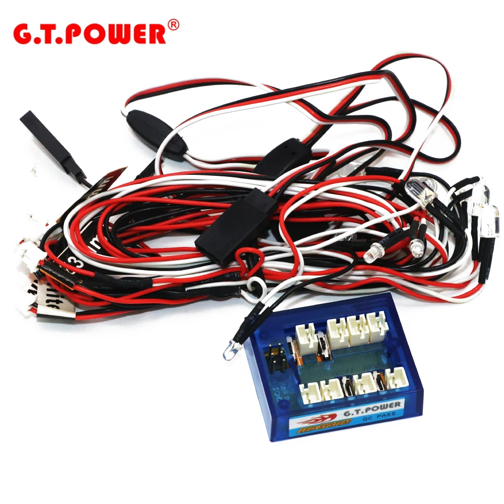 GT Мощность RC Автомобиль светильник ing 8LED мигающий провода Системы 2 PPM FM FS 4G