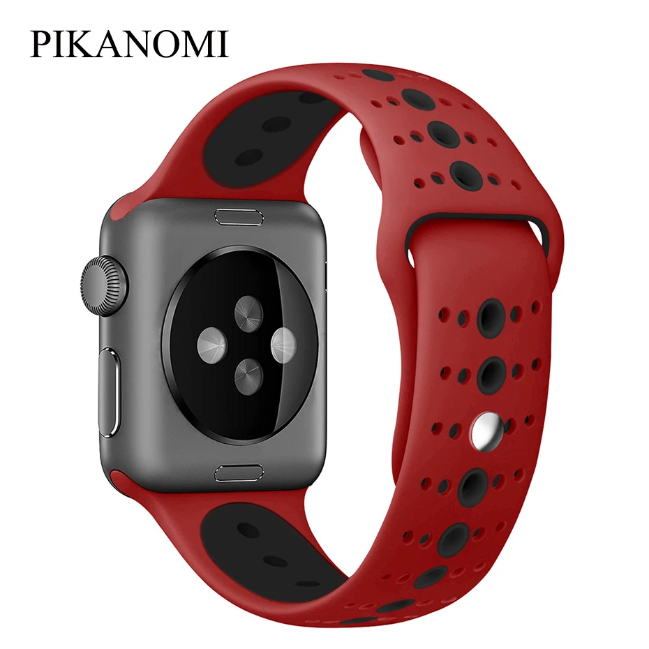 Оригинальные цветные силиконовые ремешки для Apple Watch 38 мм 42 резиновые IOS watch Series 3/2/1
