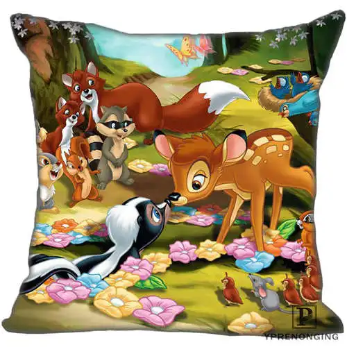 Pillowcase Лучший изготовленный на заказ BAMBI(1)@ Наволочка на подушку, спальня домашняя квадратная Наволочка на молнии(с одной стороны)#190404-01-72 - Цвет: Pillowcase