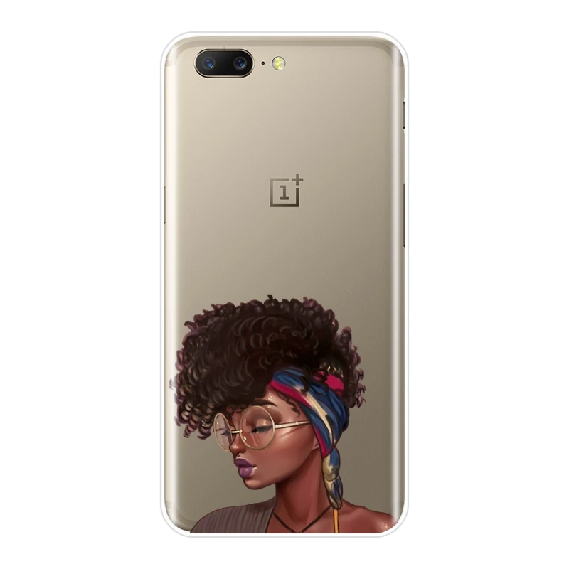 Задняя крышка из ТПУ для OnePlus 3 3T 5 5T 6 6T черная девушка волшебный меланин