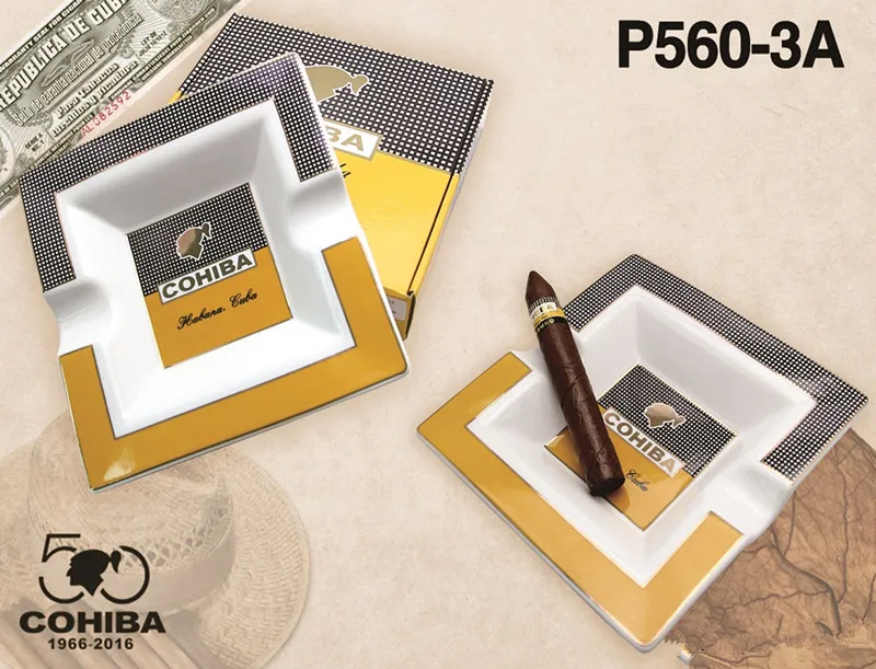 1 шт. керамическая пепельница для сигар подарочная упаковка|ceramic ashtray|ashtray cohibaash tray