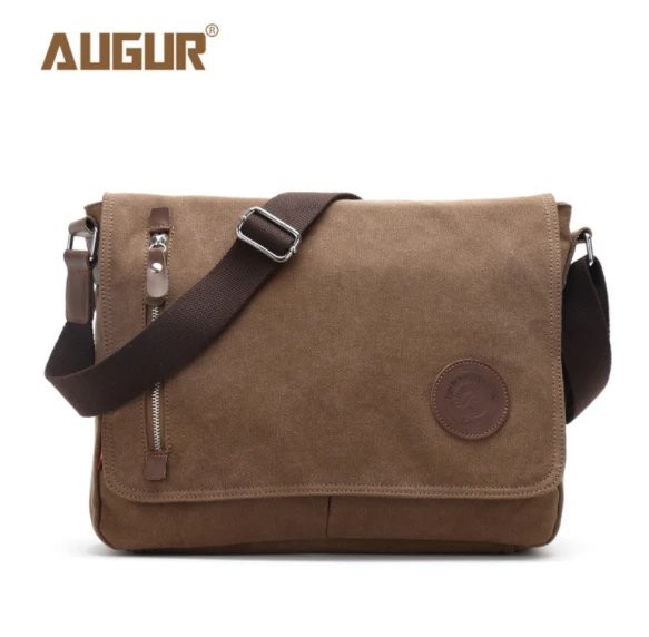 

AUGUR new canvas Crossbody Bag Military Army Vintage men and man shoulder Messenger bag Casual Travel school Bags