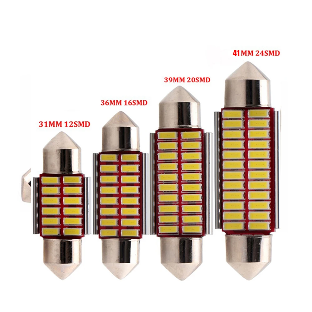 YSY 4X Festoon 12SMD 4014 светодиодные лампы c5w c10w 31 мм 36 39 41 автомобильные купольные для