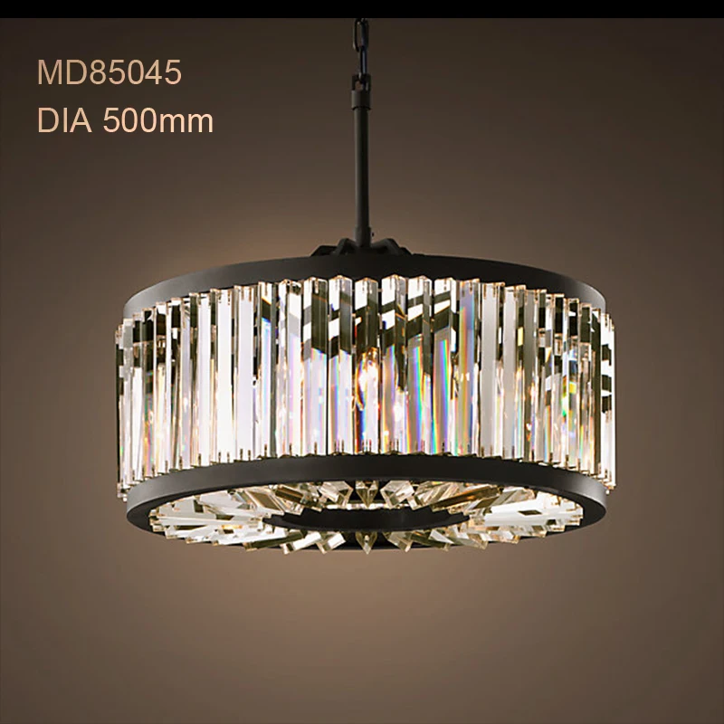 Круглая хрустальная люстра освещение лампа подвесной светильник для гостиной