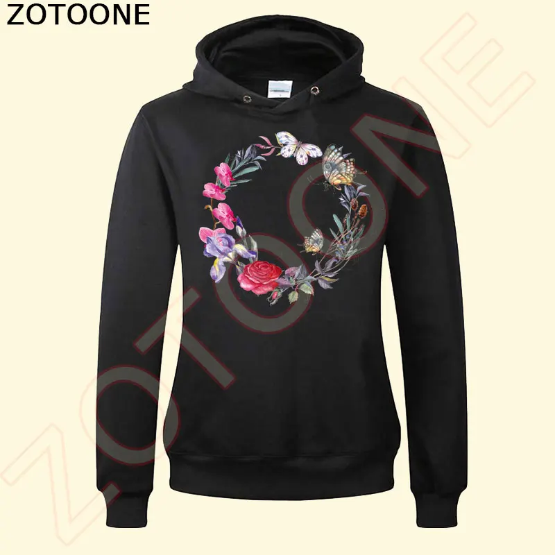 Нашивки ZOTOONE с цветами и бабочками термоклейкие Значки для одежды аксессуары