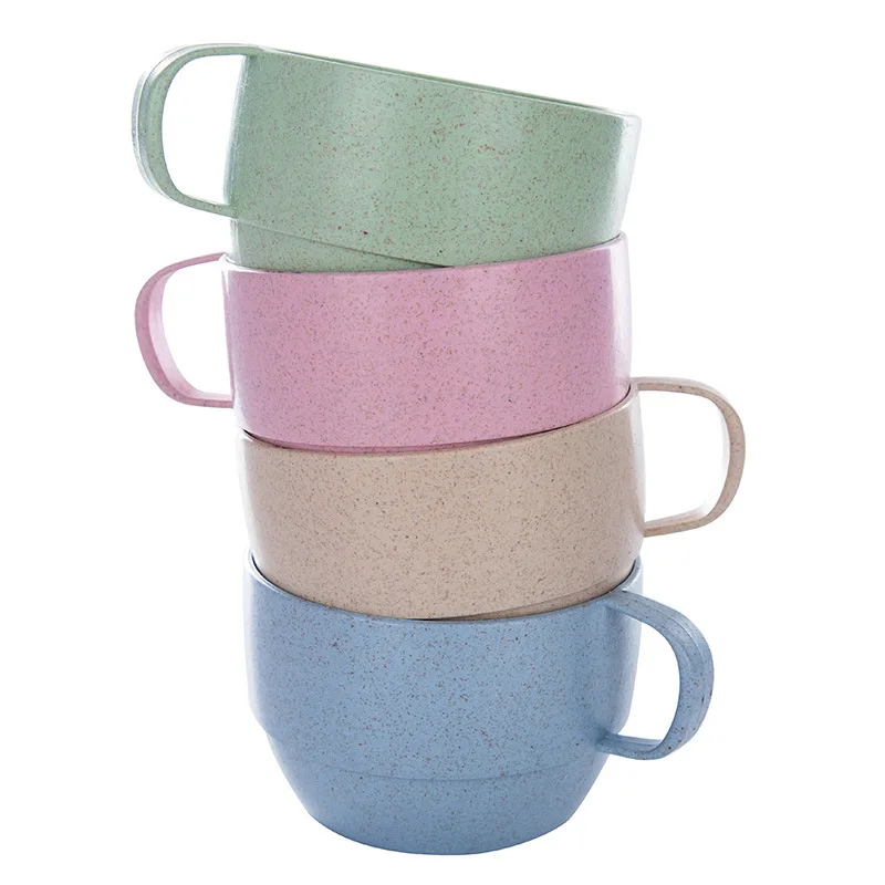YUJIE Office Coffee Cup Eco-friendly Mouthwash Cups Wheat Straw Milk Tea Kitchen Supplies Children Water | Дом и сад