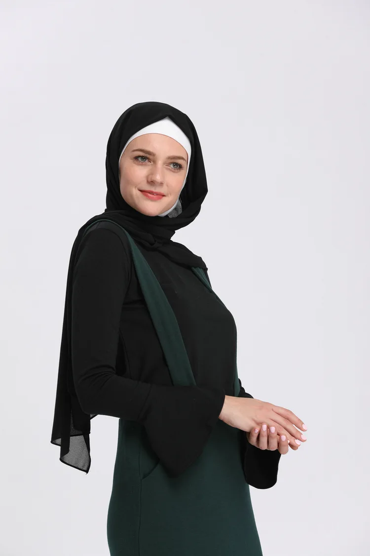 Мусульманские женские топы нижняя рубашка Abaya с длинным рукавом облегающая