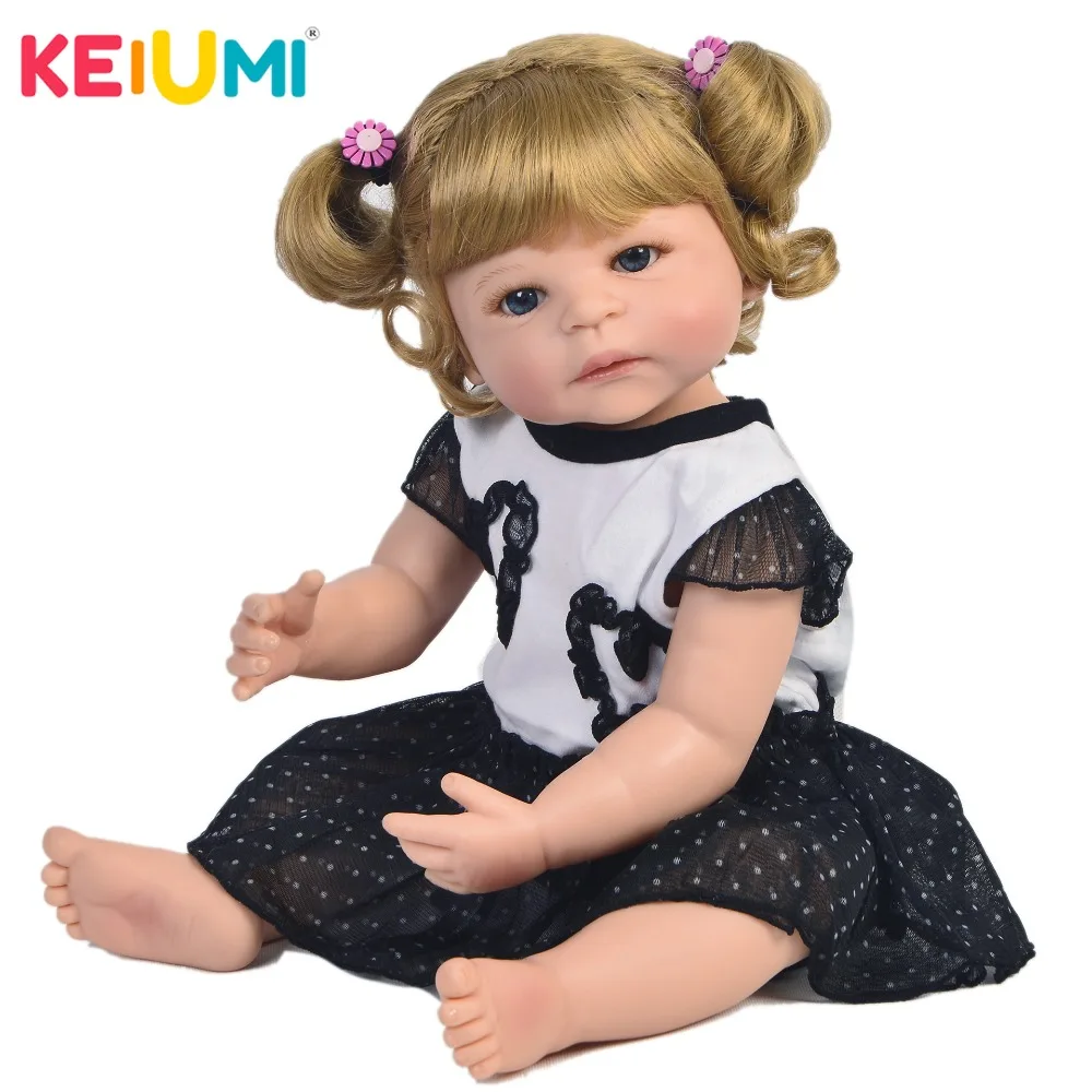 Мода KEIUMI Кукла реборн ручной работы все Силиконовые Реалистичные новорожденные