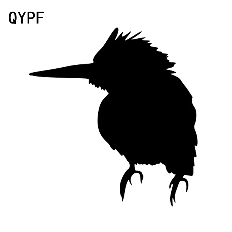 QYPF 14 8 см * 15 6 Kingfisher Bird Silhouette интересный высококачественный Автомобильный