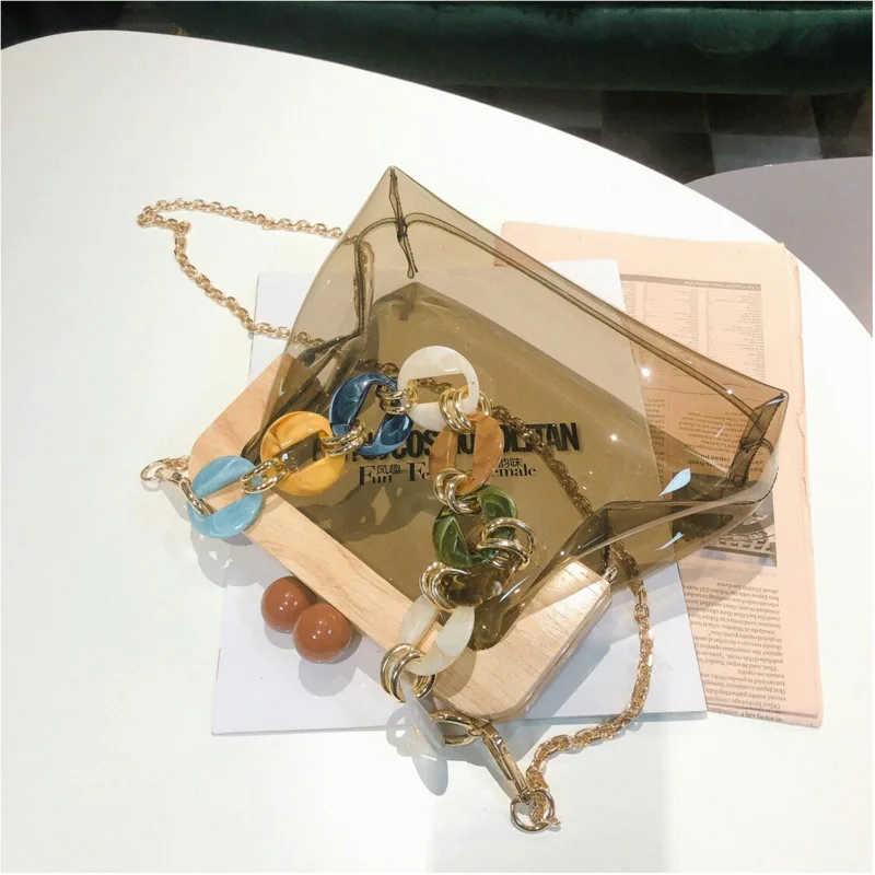 BXX Sac/2019 модные роскошные сумки женские дизайнерские акриловые деревянные клип