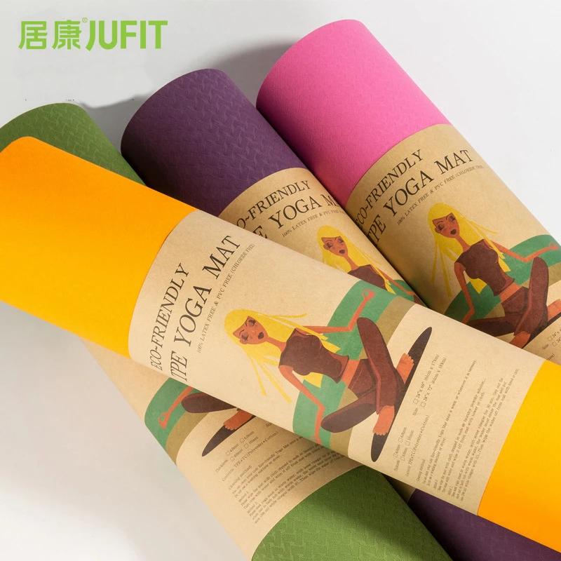 

JUFIT 1830*610*6MM TPE Yoga Mat Exercise Sports Mats For Fitness Gym Environmental Tasteless Pad For Beginner