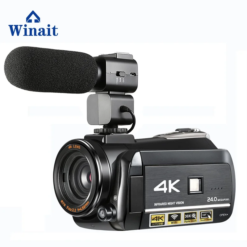Winait горячая Распродажа супер 4k Цифровая видеокамера с сенсорным