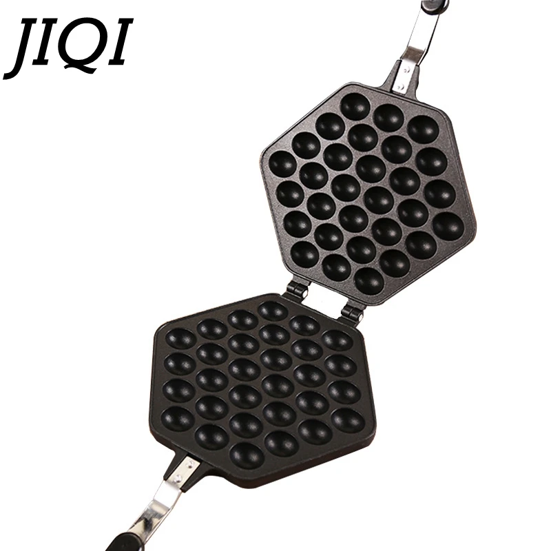 JIQI с антипригарным покрытием вафельница eggettes maker Гонконг пузырь яйца вафельный