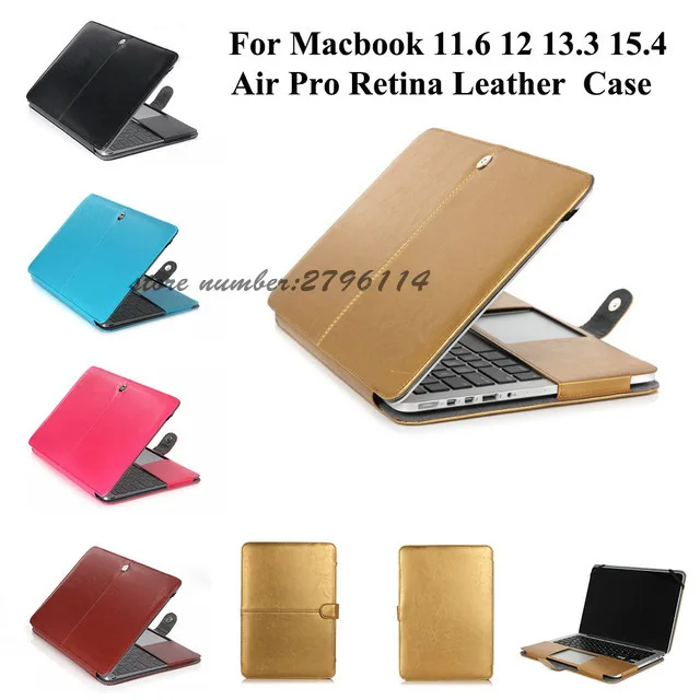 Умный кожаный чехол-Кобура премиум класса защитный чехол для MacBook Air Pro Retina 11 6 12 13 3