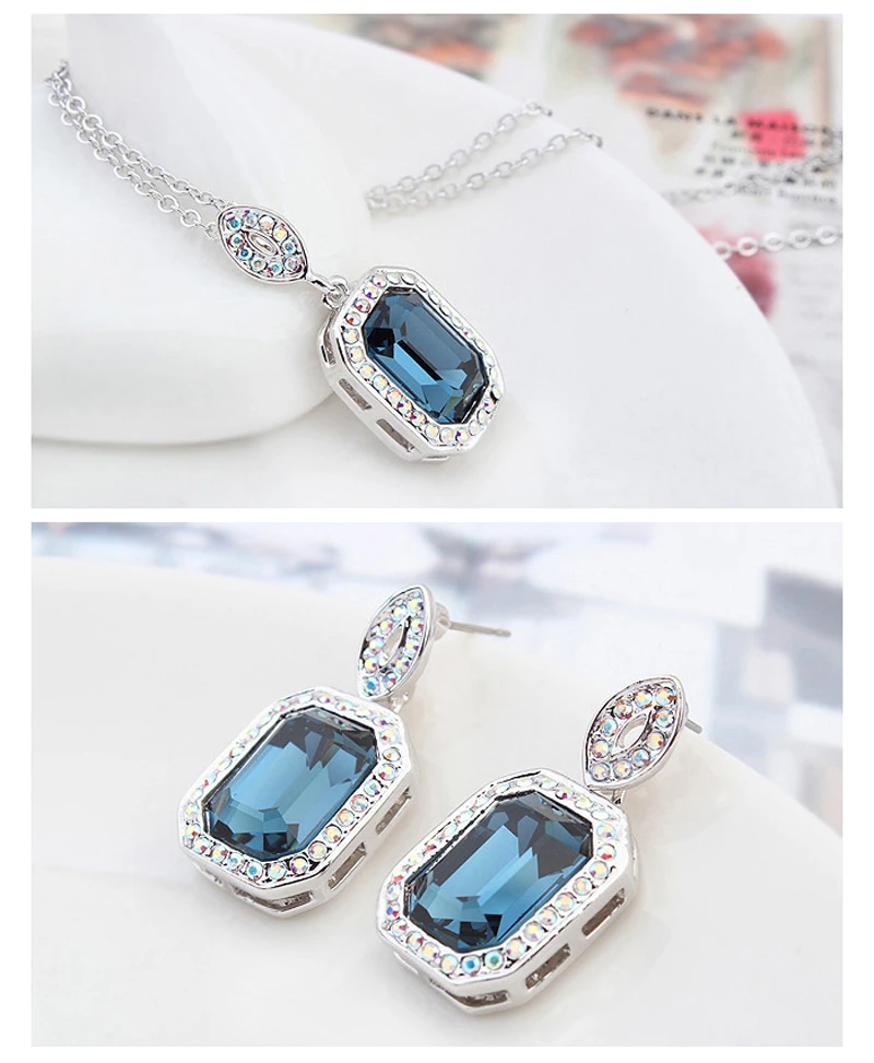 Оригинальные кристаллы SWAROVSKI элементы Ювелирные наборы квадратные Подвески