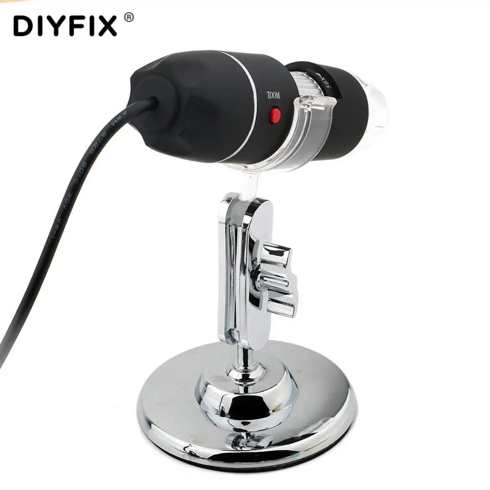 DIYFIX электронный 8 LED 1000X/500X USB цифровой микроскоп Эндоскоп камера зум Лупа с