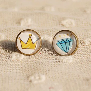 12 парт/лот Смешанные Винтажные Ювелирные Изделия Стеклянные Кабошоны