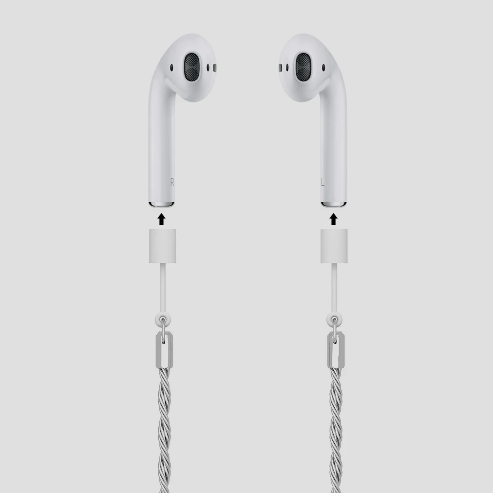Наушники ожерелье для Airpods анти потерянный ремешок из нержавеющей стали Петля