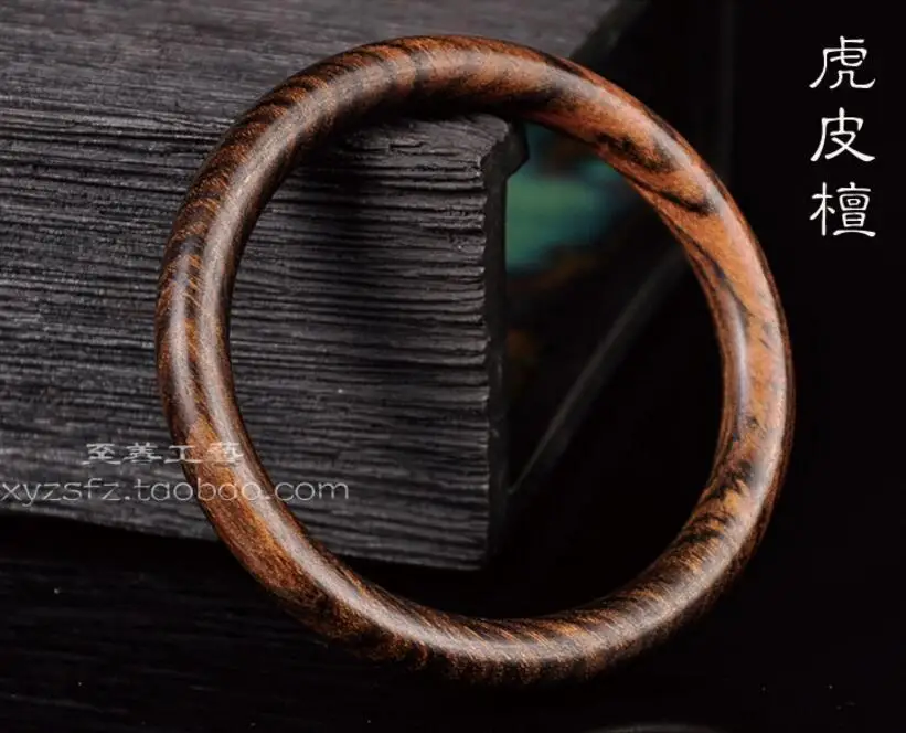 58mm high grade wood bracelet natural Tiger ebony hand-carved | Украшения и аксессуары