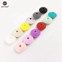 lets make wholesale 500pc colorful silicone teething abacus beads baby bracelet toy for child diy jewelry silicone teether 12mm