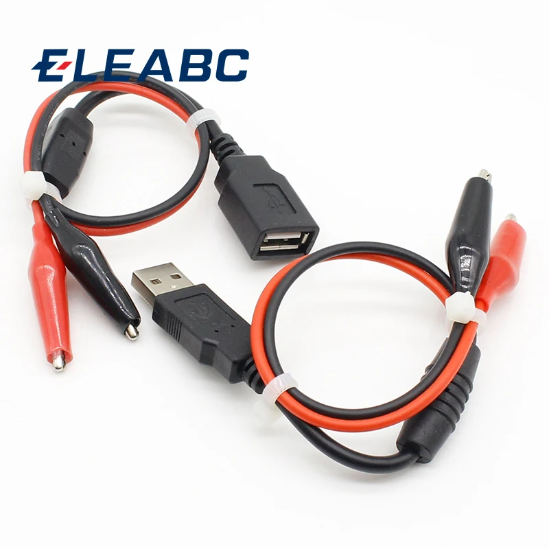 1 пара USB зажим крокодиловый провод мужчина/женщина к тестер детектор постоянного