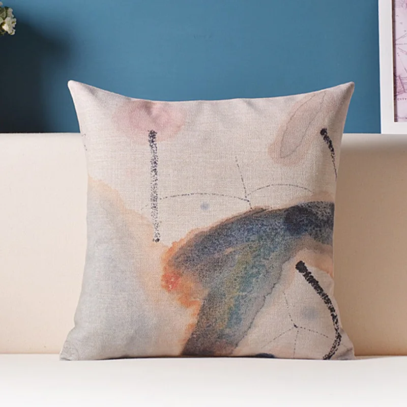 Новинка 2019 распродажа наволочка в китайском стиле из хлопка и льна с принтом