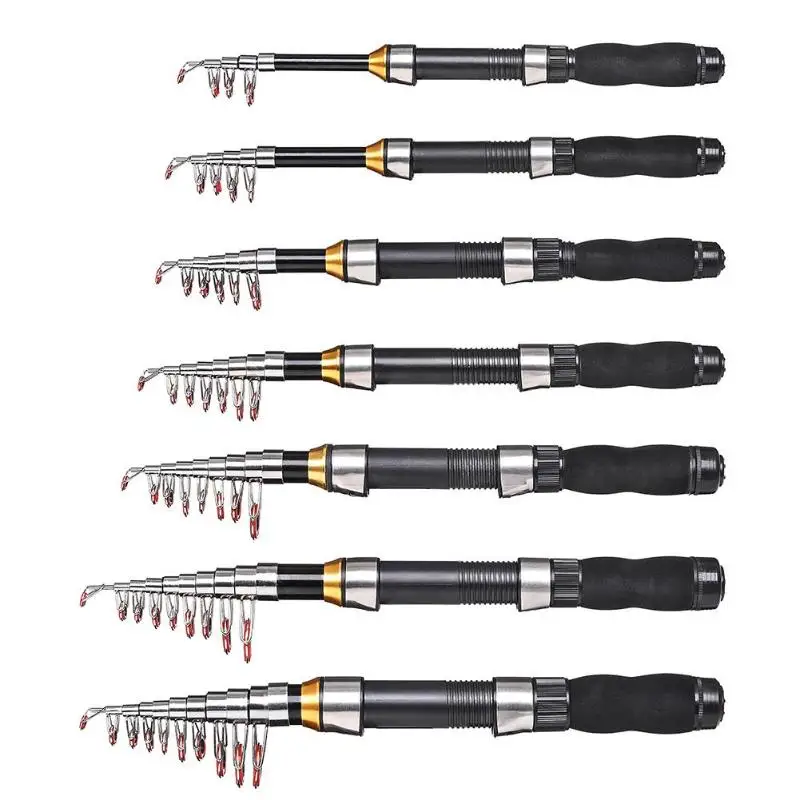 Телескопическая удочка LEO Mini из стекловолокна для морской рыбалки портативная