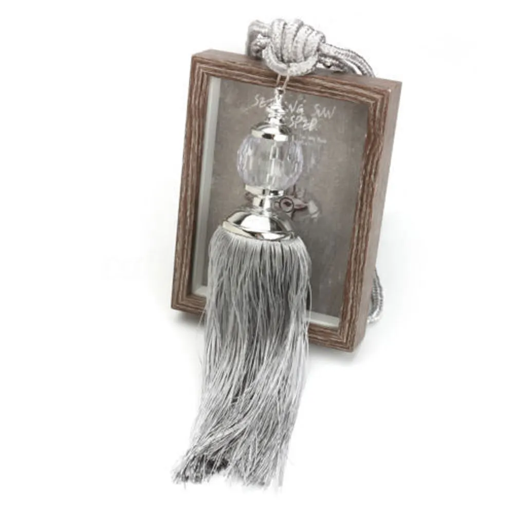 

2PCS Curtain Holdbacks Rope Tie Backs Tassel Tiebacks Beaded Ball Decor