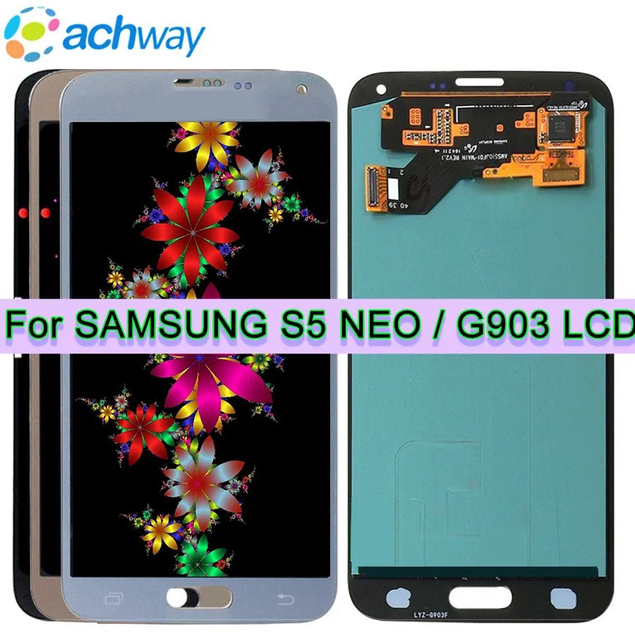 Super AMOLED LCD S5 Neo для Samsung NEO ЖК дисплей G903 G903F сенсорный экран дигитайзер в сборе S5Neo