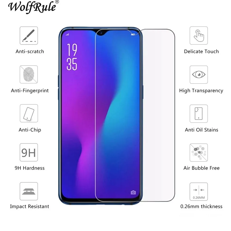 2 piezas de Protector de pantalla de vidrio OPPO R17 de vidrio templado para OPPO R17 Pro de cristal de tel&eacute;fono contra ara&ntilde;azos Film OPPO R17 R 17 WolfRule-2