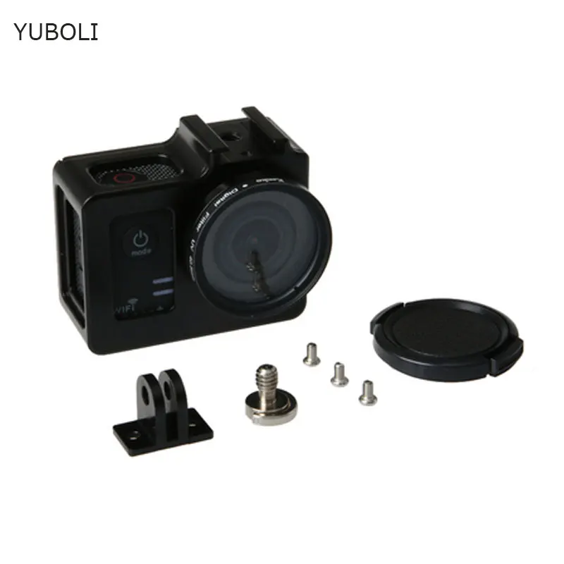 SJCAM sj5000 защитный Корпус чехол Алюминий из сплава металлический каркас+ УФ-фильтр для спортивной экшн-камеры SJCAM SJ5000 WI-FI SJ 5000 плюс SJ5000X