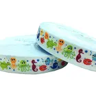 Осьминог Краб Медуза с принтом Черепашки-ниндзя Складной эластичный обои с изображением подводного мира враг лямки Diy праздничные вечерние подарок аксессуары для упаковки 10Y