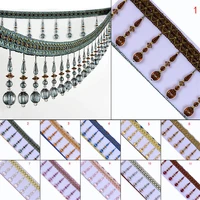 3 meter crystal bead tassel curtain home decoration pendant fringe trim lace curtain sofa tablecloth decor accessories
