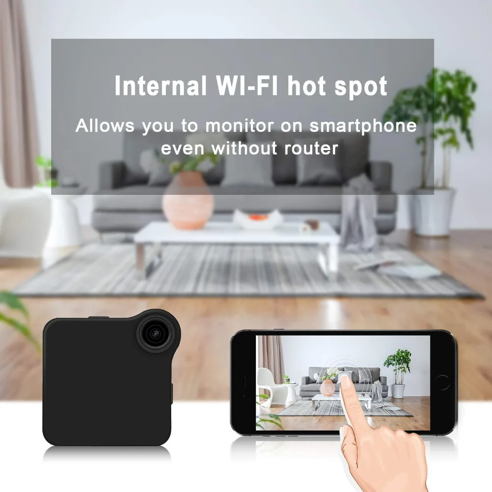 Мини-камера HD 720P WIFI P2P носимые IP-видеокамеры с датчиком движения микро-камера на