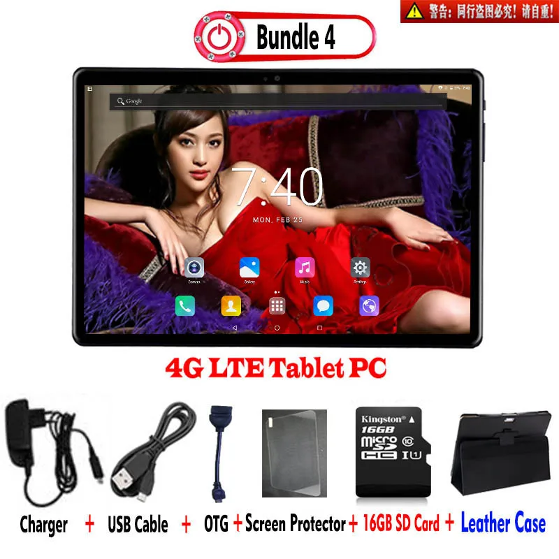 4G LTE Add Case Google для Netflix YouTube Cast для 10 дюймов Android 8,0 планшет Восьмиядерный 2.5D стекло 1280*800 ips дисплей wifi bluetooth gps - Комплект: 4G LTE Add Case