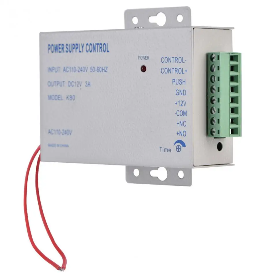 Вход AC 110 V-240 V Выход DC 12V 3A 30W блок питания контрольный Лер для система контроля допуска к двери инструменты