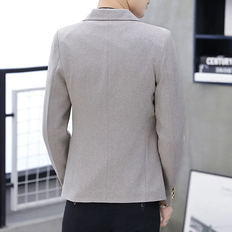 Yufeiyan 2019 Slim Fit Мужской Блейзер повседневное серый пиджак классический