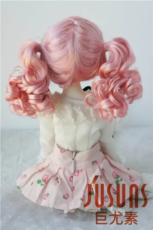 JD308 1/4 MDS двойные вьющиеся парики Пони BJD 7-8 дюймов модные MSD синтетические мохеровые кукольные парики