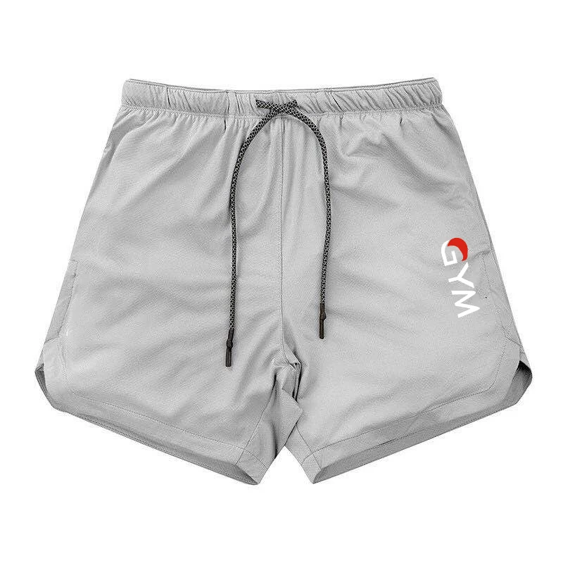 3 Light gray Новые мужские шорты для бега s 2 в 1 Спортивные шорты мужские двухслойные быстросохнущие спортивные мужские шорты для бега спортивные шорты для мужчин - Цвет: 3 Light gray
