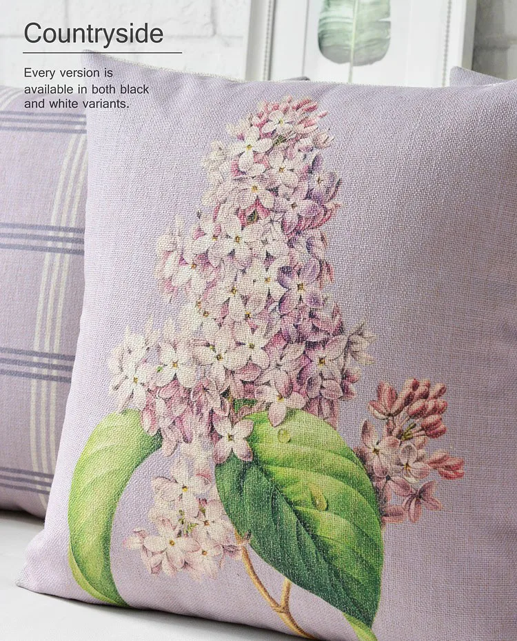 Евро Стиль французский кантри Лавандовая Подушка Чехол постельное белье с