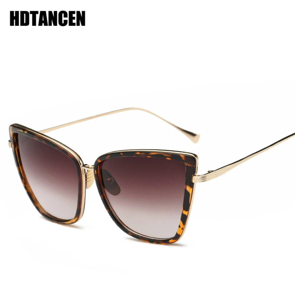 Женские солнцезащитные очки с металлическим отражающим зеркалом дизайнерские