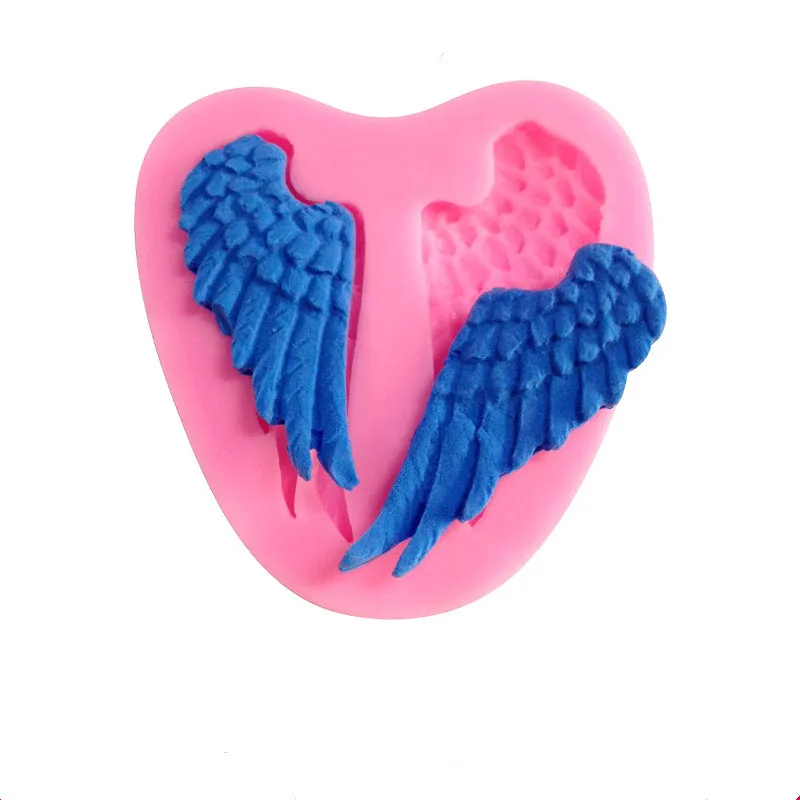 Абрикосовые помадные силиконовые формы 3D Крылья ангела для приготовления пищи